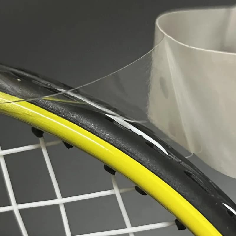 Protective tape for the edges of the head of the self-adhesive tennis rack thick 2 pieces tennis accessories in transparent TPU Telaio per racchetta Anti painted