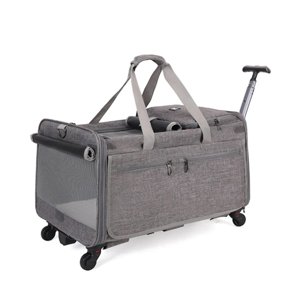 Borsa multiuso per tiranti per cani e gatti, grande spazio, traspirante, pieghevole, staccabile, in rete, borsa da viaggio, borsa per animali domestici