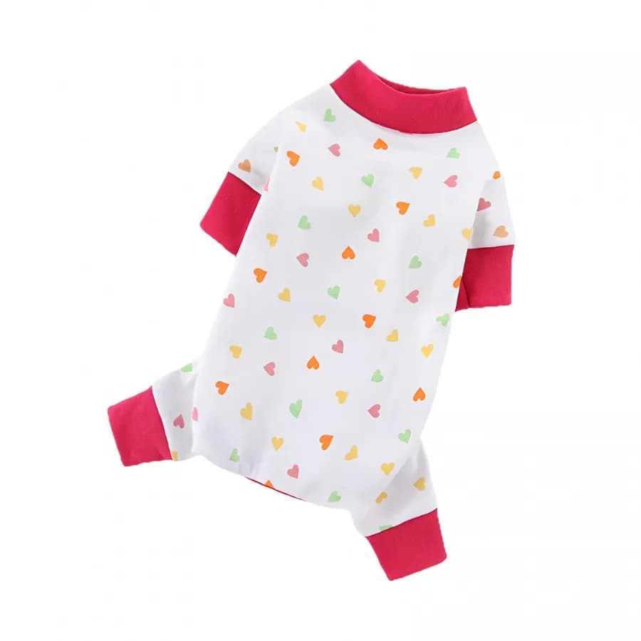 Soft Pure Cotton Dog Pajamas Dog Clothes Pet Jumpsuit Puppy Rompers Pet Dog Daily Party Wear