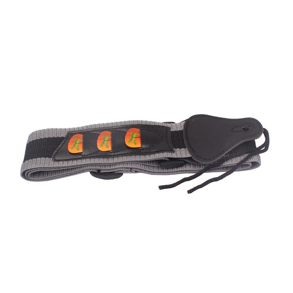 Tracolla Professionale Regolabile per Chitarra con Porta-Plettro Integrato a 3 Posti per Chitarre Acustiche, Elettriche, Basso, Folk e in Legno - Confortevole
