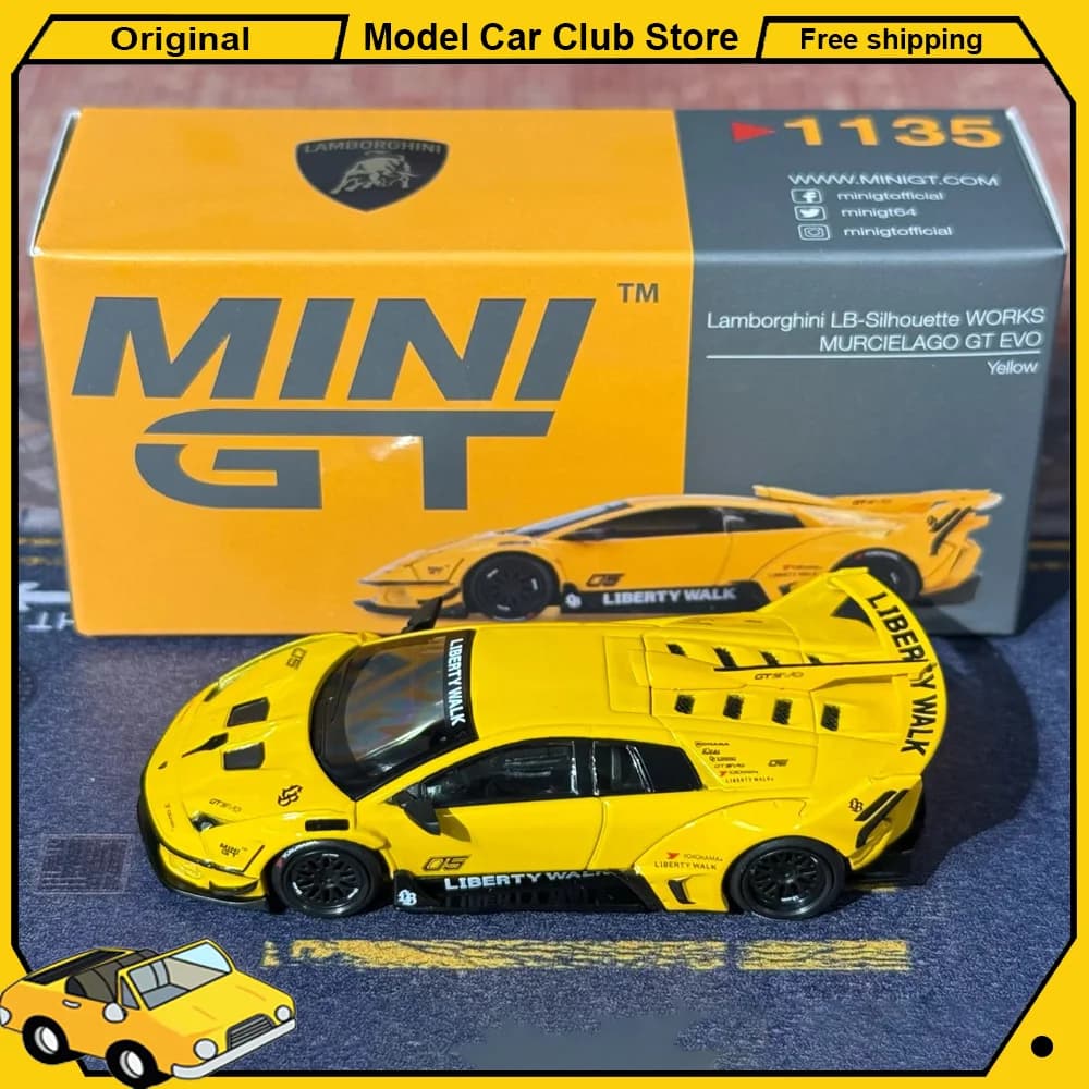 Disponibile MINIGT Scala 1:64 # Modellino Auto in Lega Lamborghini Murcielago Bat EVO GT 1135, Collezione Hobby in Miniatura Diecast