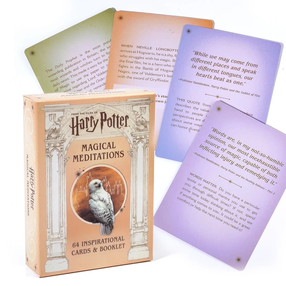 Meditazioni magiche 64 carte ispiratrici basate sul mondo mago Harry Inspiration Mazzo di carte Oracle Tarocchi