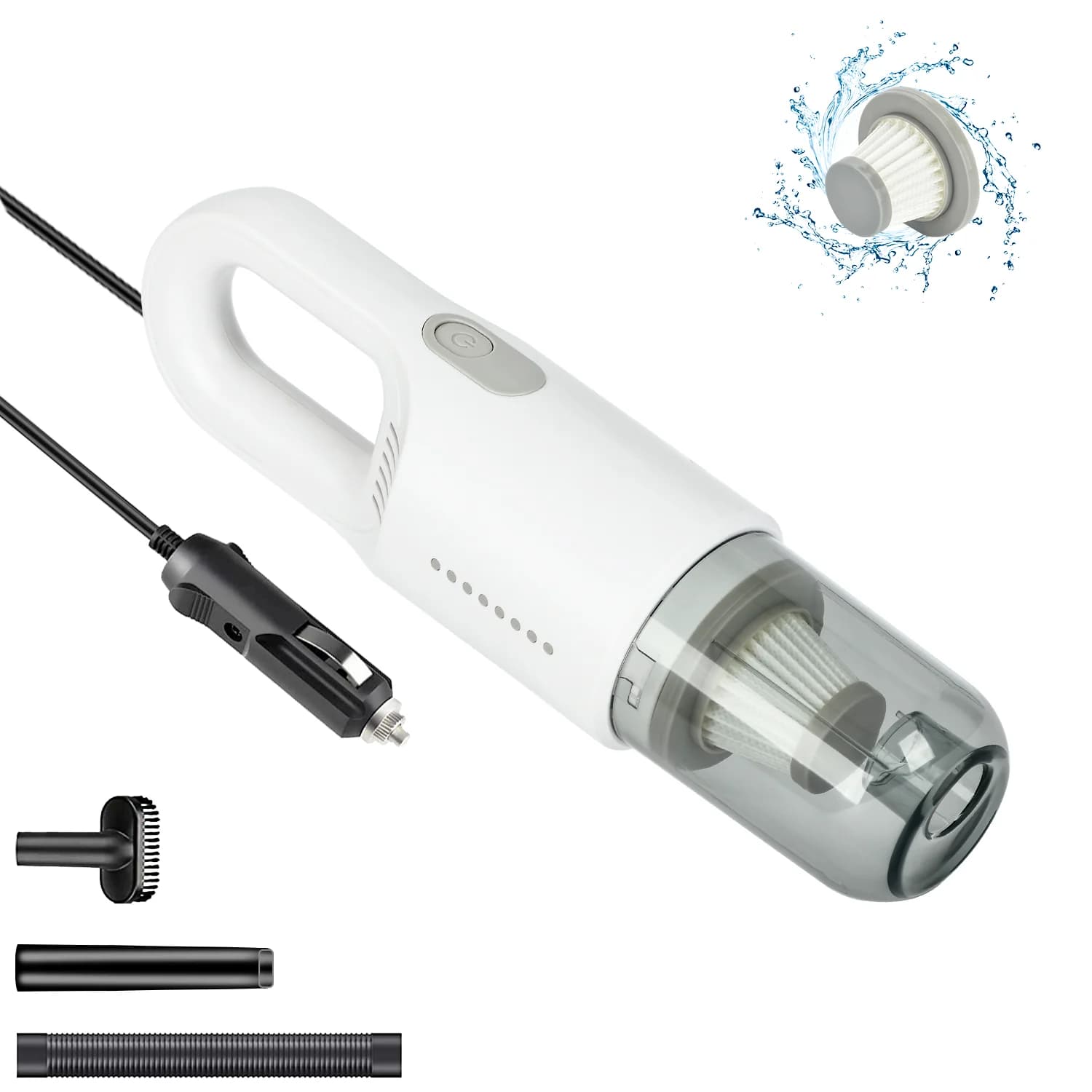 Aspirapolvere portatile per auto, mini aspirapolvere 12v per auto, alta potenza di aspirazione, aspirapolvere per auto per aspirazione a secco e a umido.