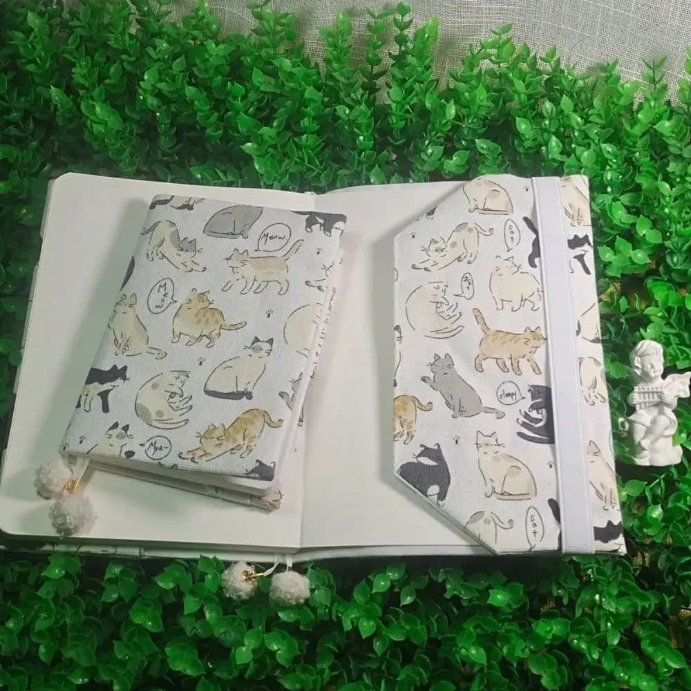 A5 A6 Cartoon Little Flower Cat Notebook Cover Planner Custodia protettiva Shell Journal Cover Protector Cancelleria per ufficio