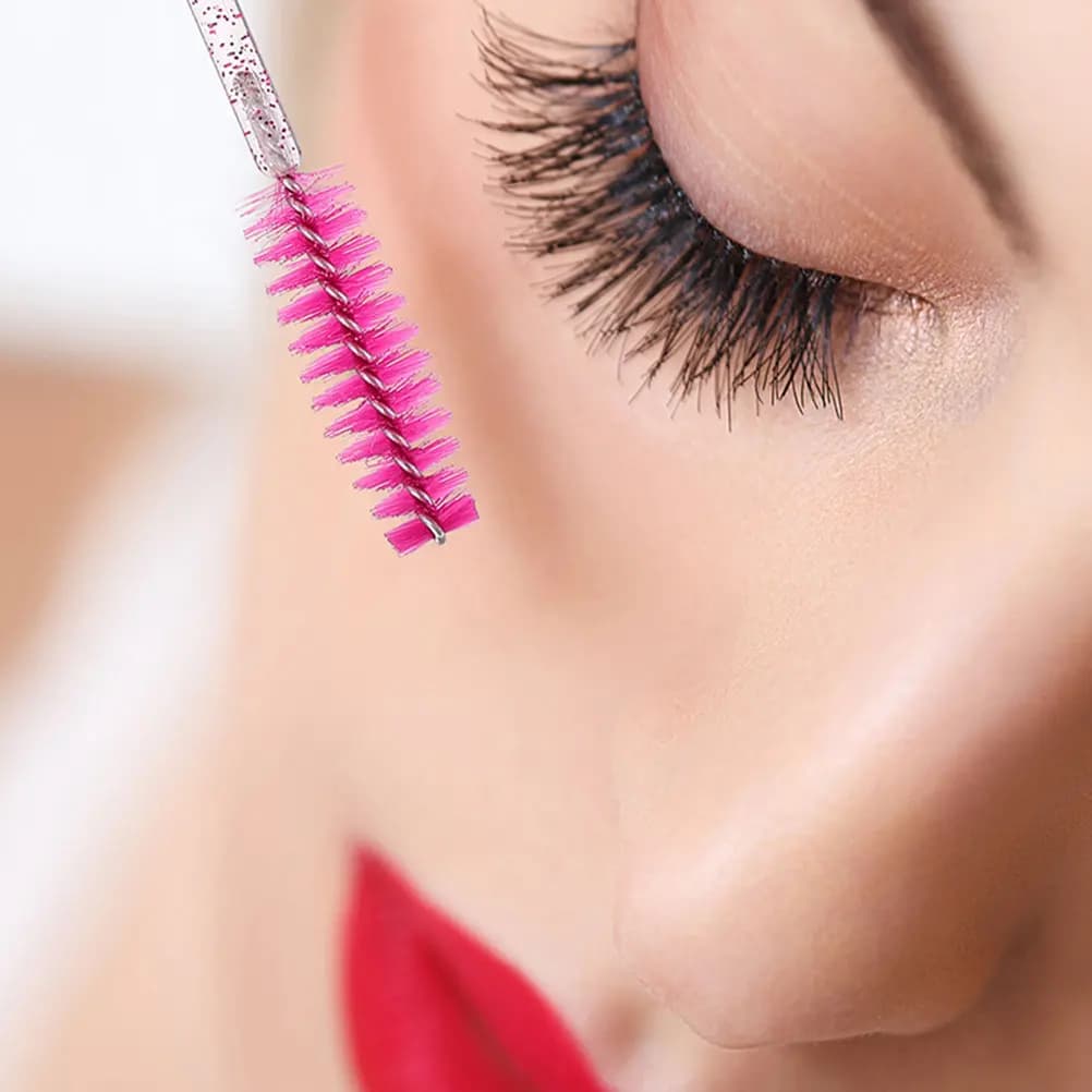 Set di 4 Pennelli per Mascara a Doppia Punta, Spazzole per Trucco Occhi e Ciglia