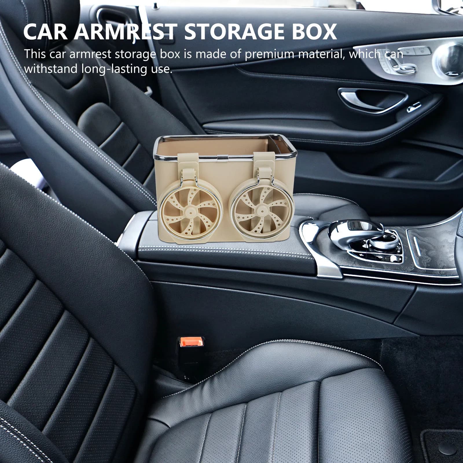 Organizer per Console Auto Resistente, Scatola Portaoggetti per Bracciolo con Scomparti, Elegante Contenitore per Interni Auto