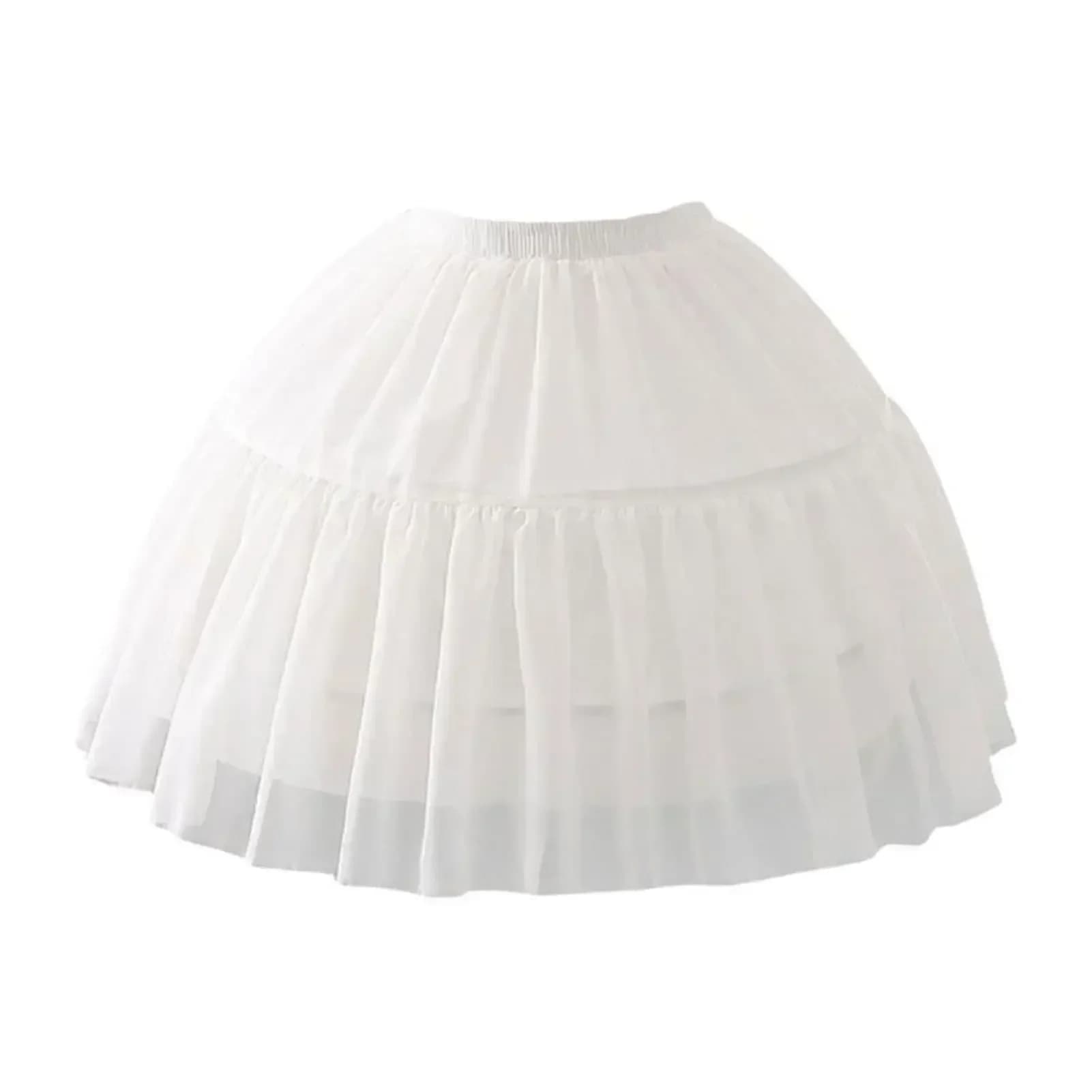 Gonna a strati in pizzo a foglia traforata con struttura a gabbia di uccello per donna e ragazza, per cosplay, abito da sposa o sottogonna