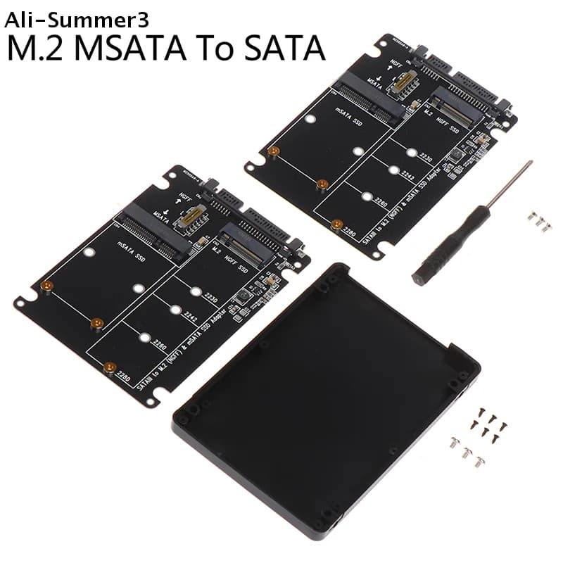 【S63】Box esterno per HDD da NGFF a SATA 3, scheda adattatore protocollo M.2 SATA per SSD MSATA