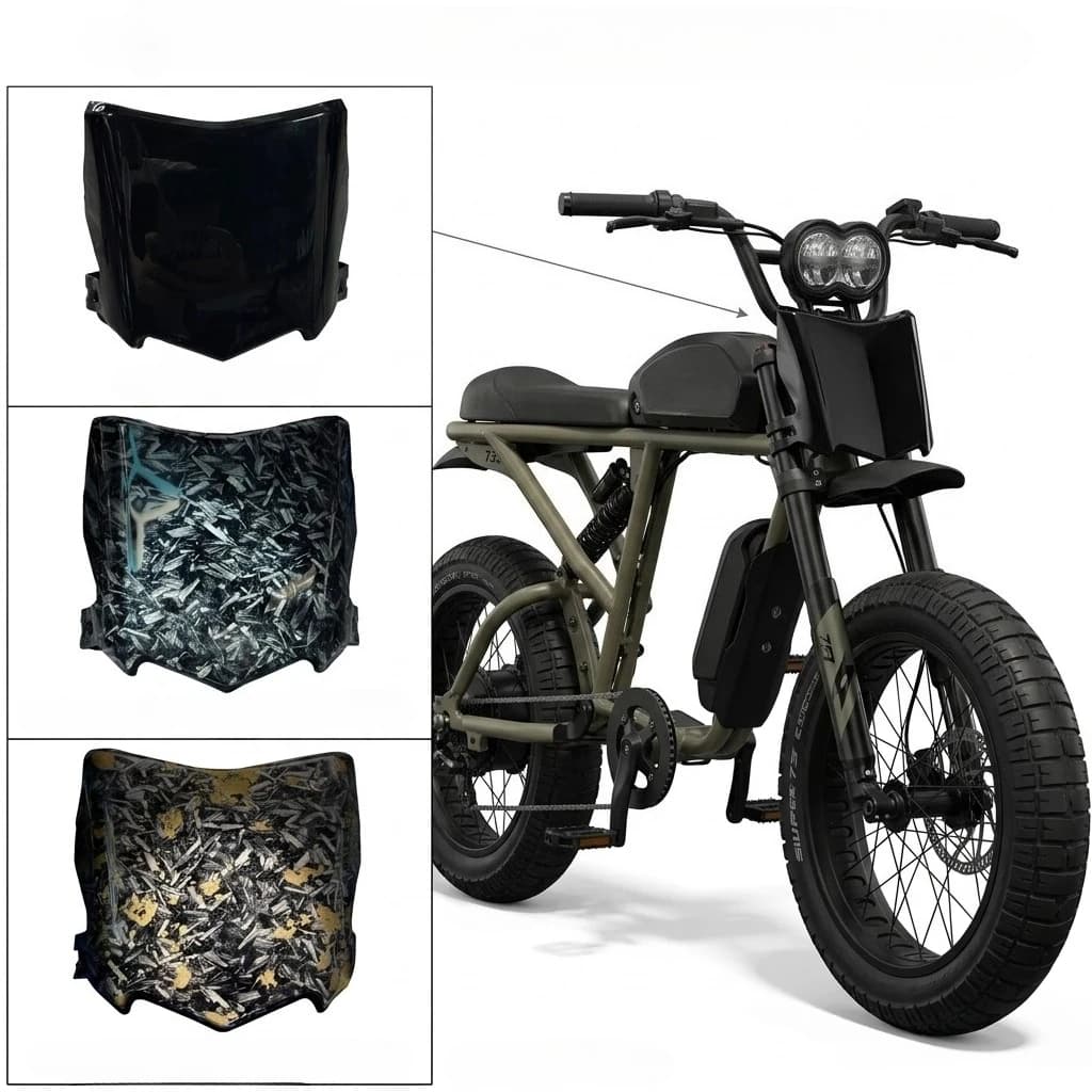 Front License Plate for Super 73/Tutti Soleil 01/Ridstar Q20/X16 Surron S X Electric Dirt Bike Plate Replacement with Cable Ties