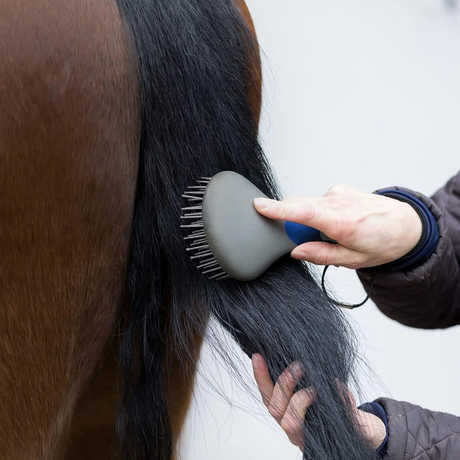 Spazzola per Criniera e Coda, Pettine per Criniera e Coda, Spazzole per la Cura del Cavallo con Manico Ergonomico, Spazzola Massaggiante per Cavalli e Animali Domestici, Spazzola per la Bellezza del Cavallo