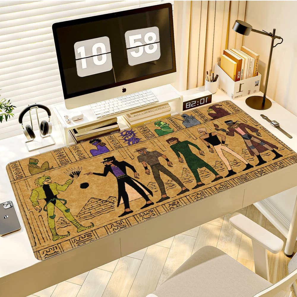 Nuova stampa HD Jojo Bizarre Adventure Mouse Pad Gamer Tastiera Pad Tappetino per mouse antiscivolo Accessori da gioco Anime Mouse Pad Tappetino da scrivania