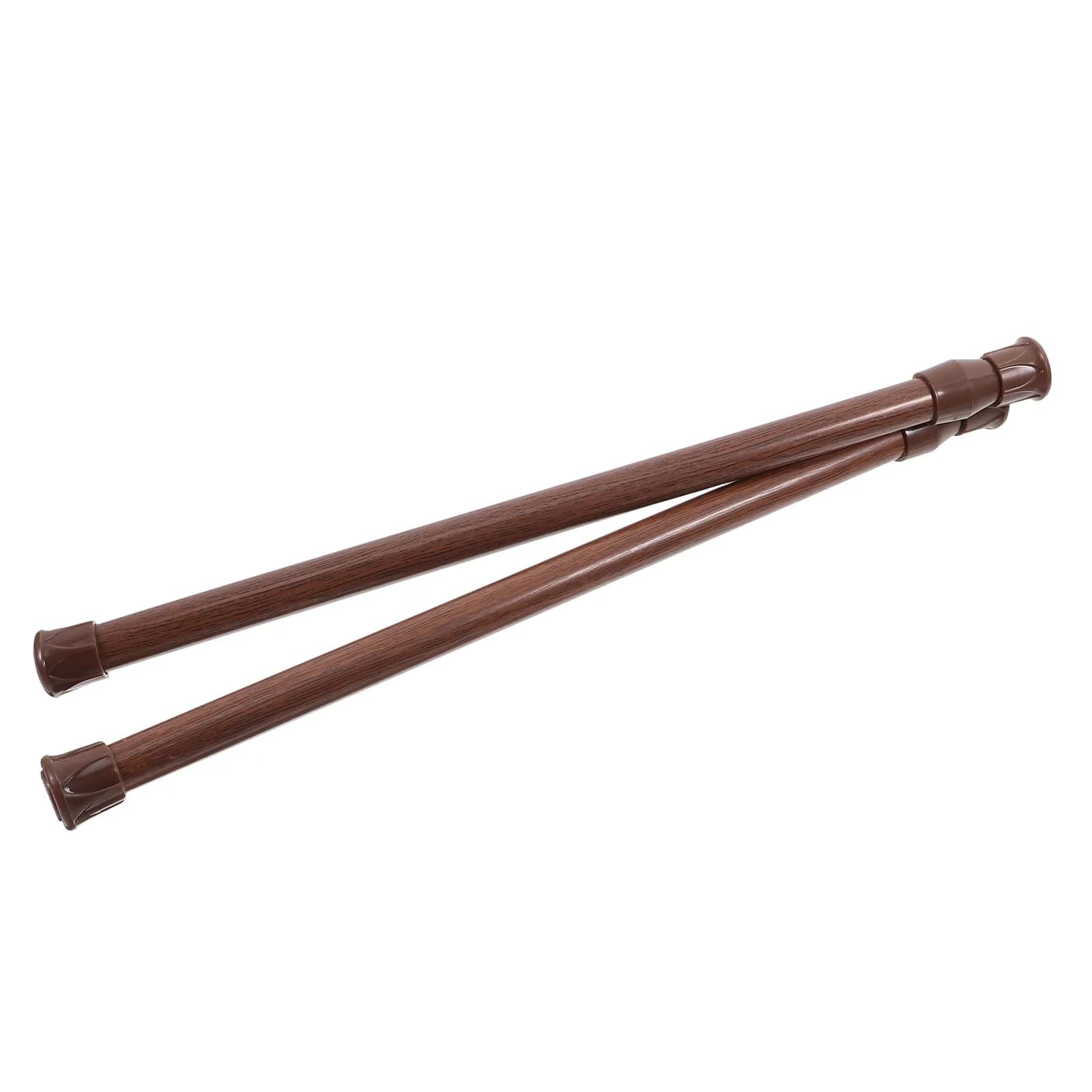 2 Pezzi Asta per Tende a Tensione Senza Foratura, Finitura Effetto Legno, Regolabile 30-50 cm, in Metallo, per Doccia, Armadio, Finestra, Organizzazione Domestica