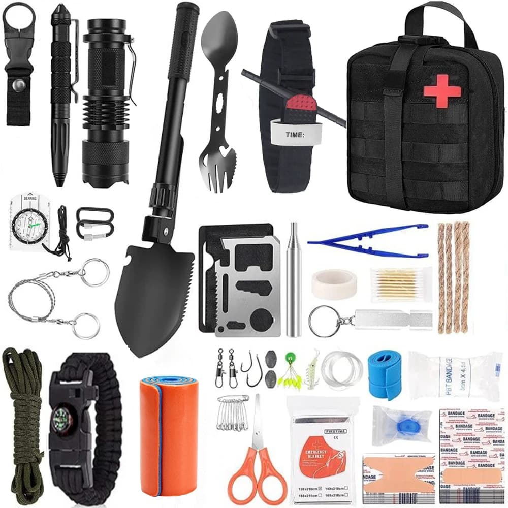 Kit di pronto soccorso Molle Outdoor IFAK Set completo - Borsa di emergenza portatile per traumi per campeggio, escursionismo, sopravvivenza, attrezzatura per la difesa