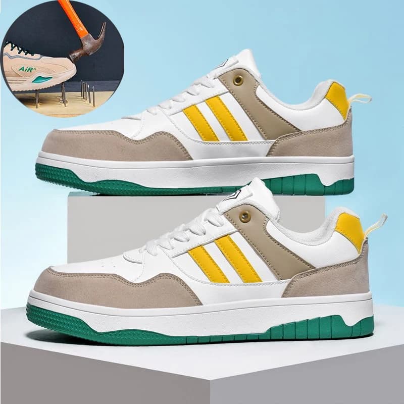 Nuove Scarpe Antinfortunistiche Unisex 2026 da Lavoro Uomo, Sneakers Casual con Puntale in Acciaio, Anti-Schiacciamento e Anti-Perforazione, Scarpe di Sicurezza Maschili 44