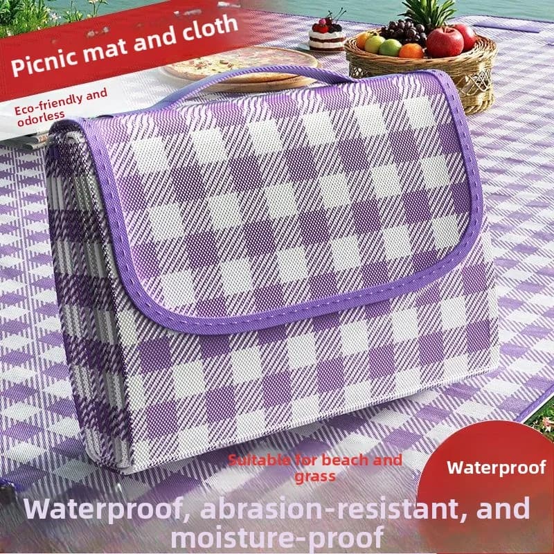 Tappetino Portatile per Picnic all'Aperto, Impermeabile, Telo da Campeggio, Coperta per Prato, Attrezzatura da Campeggio per Caravan
