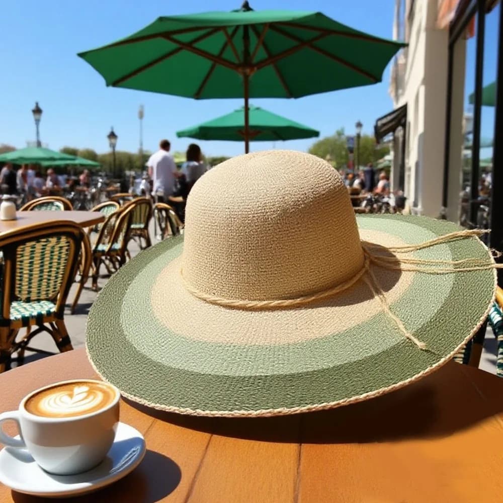Summer Wide Brim Woven Straw Hat Sun Protection Beach Vacation Casual Cap Women