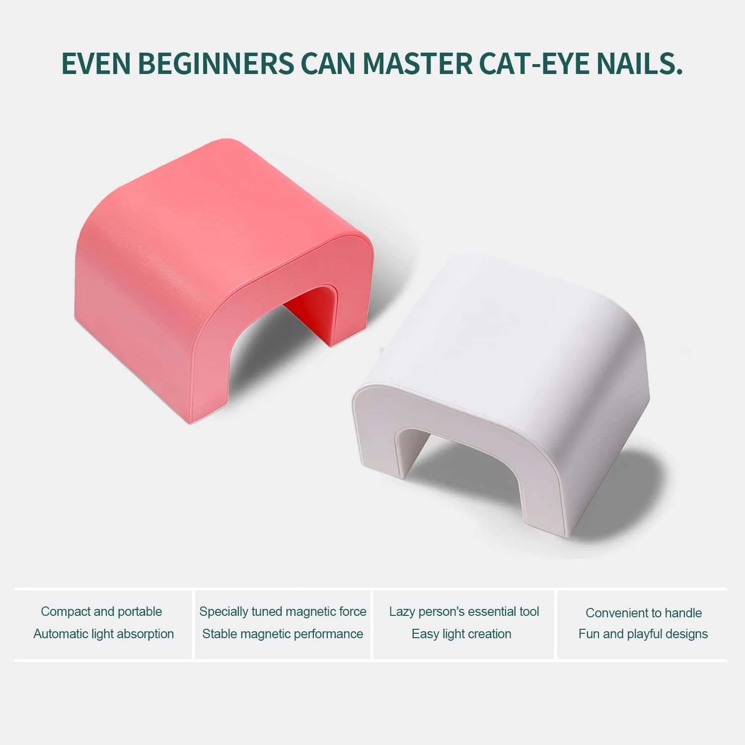 Nailpop Upgrade Cat Eye Magnet French Hollow Cat Eye Nail Art Easy for Beginners Professional Nail Care Tool Magnetic 5 Colors