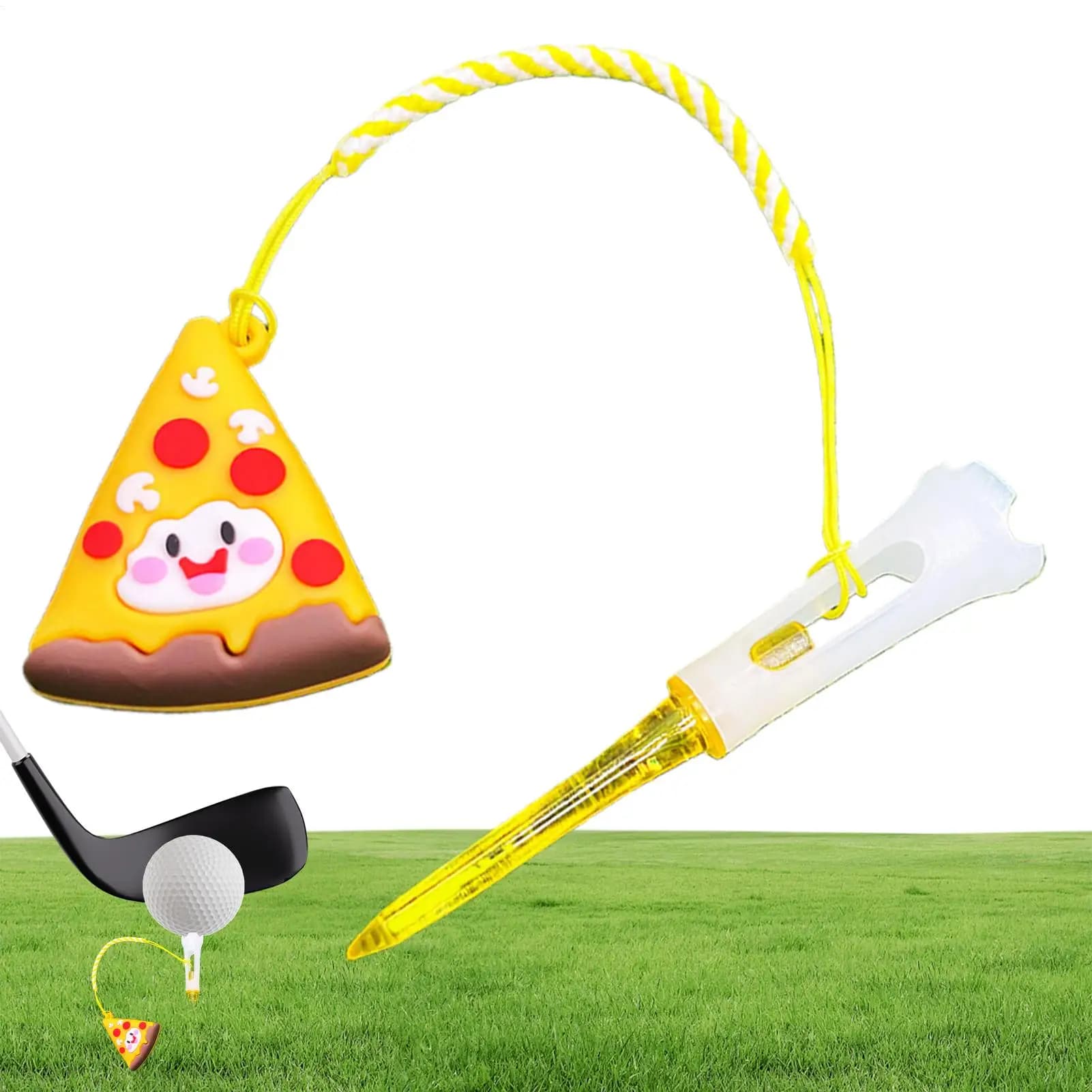 Supporto per anello per tee da golf Supporto per tee per pratica di golf Anti smarrimento Attrezzatura per allenamento sportivo a tema alimentare carino per papà madre donna uomo
