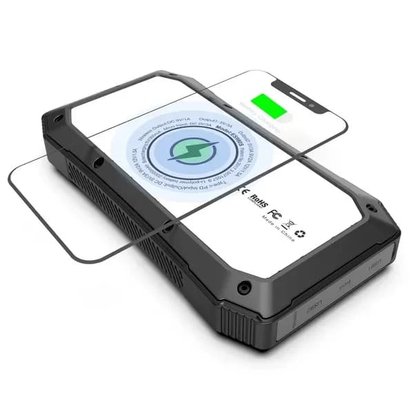 Sun Chaser Mini Wireless Solar Charger for Phone 10,000mAh with LED Light