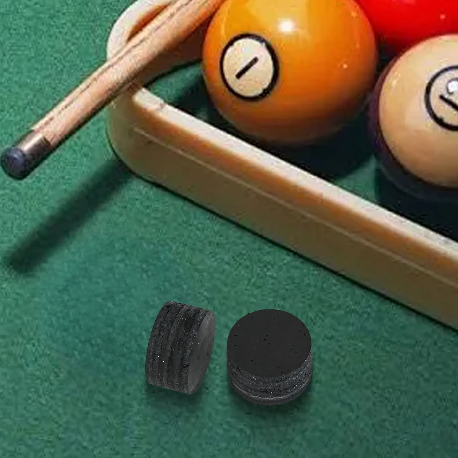 6 Layers Leather Billiard Cue Tips Pool Accessories Pressed Layers Strike Effect Billiard Equipment For Players Accessory Brown