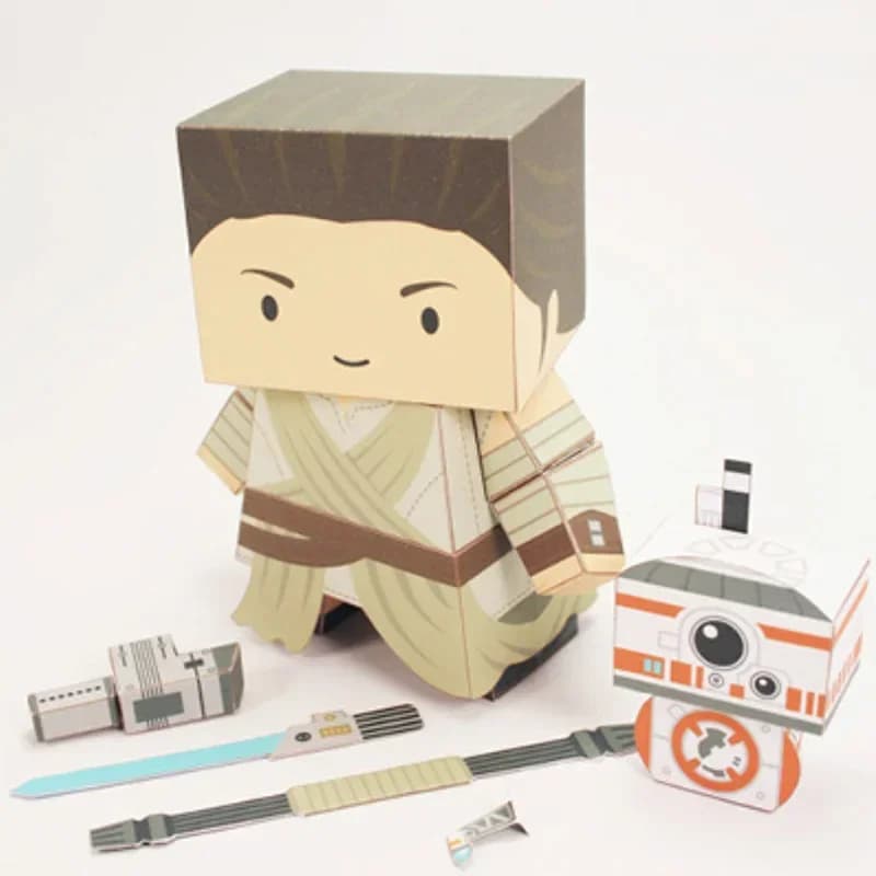 LONE SCAVENGER Paper Model Mini 3D Cube Figure Papercraft DIY Kids Adult Origami Art Handmade Craft Toys FC-010