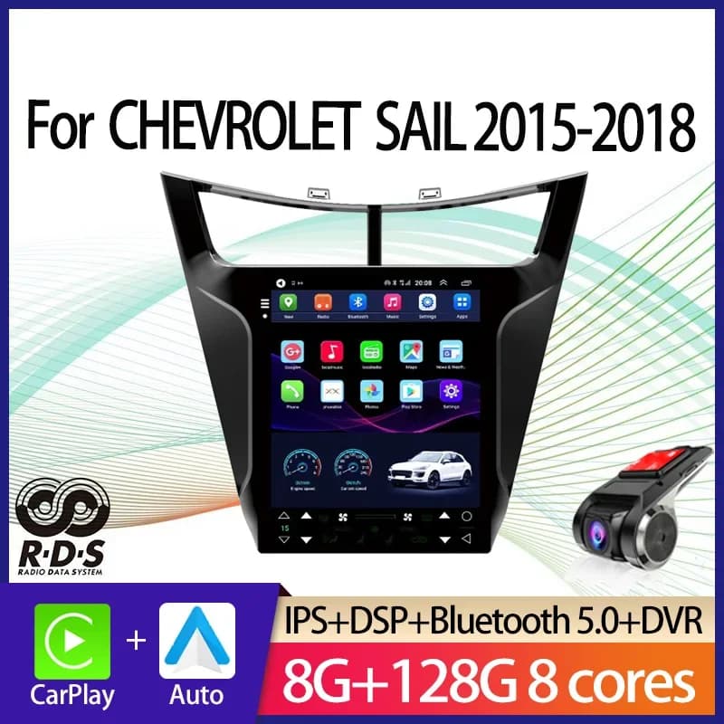 Per CHEVROLET SAIL 2015-2018 Android Tesla Stile Auto Navigazione GPS Auto Radio Stereo Lettore Multimediale Con BT WiFi Specchio