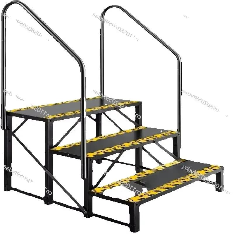 Class 3 Hot Tub RV Double Armrest 2026 Update Portable Mobile Residential Stairs, Double Side Reinforced Beams 660 Lbs Load