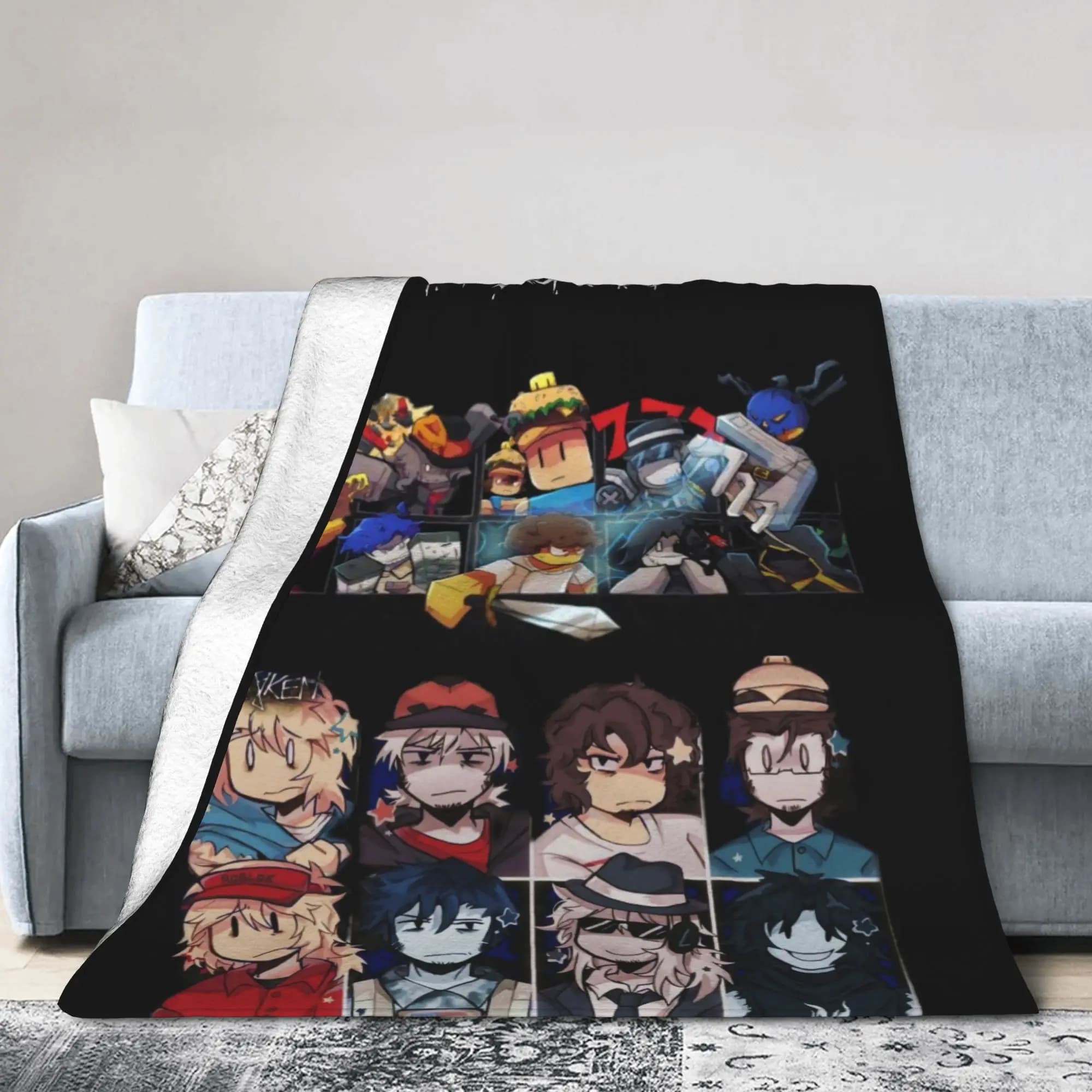 Coperta in flanella con personaggio Forsaken, morbida e calda, per bambini, divano, sedia, divertente copriletto per divano letto