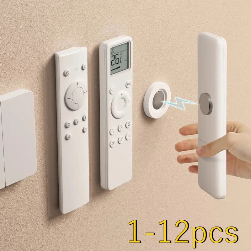 Set di 6 Supporti Magnetici Adesivi per Telecomandi, Organizzatore da Parete Senza Foratura per Casa e Ufficio