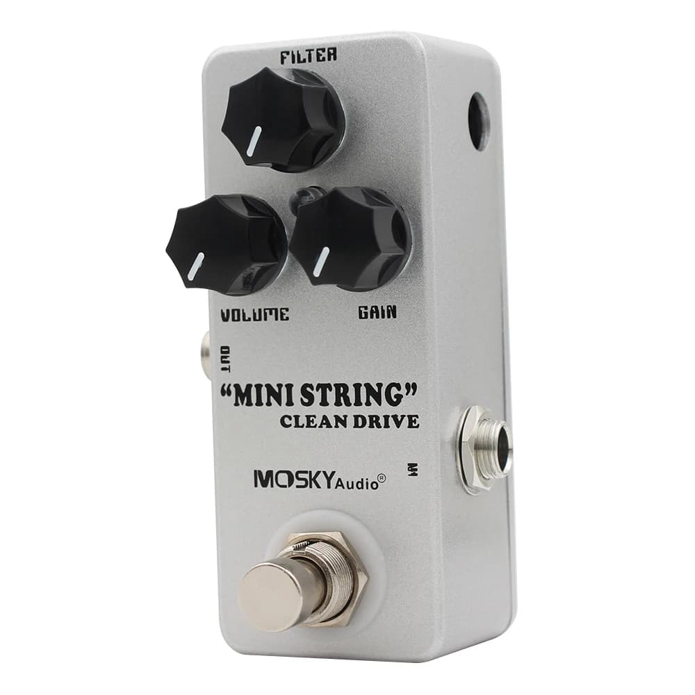 Pedale per Chitarra Mosky Mini String Clean Drive Overdrive - Tono Stile Dumble, Boost Cristallino, Modellazione EQ Analogica per Chitarra e Basso