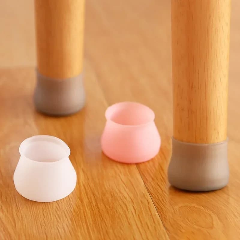 4 protezioni per gambe di sedie in silicone, graziosi tappi antiscivolo per gambe di sedie, per i piedini dei mobili, per evitare che i pavimenti in legno duro si danneggi.