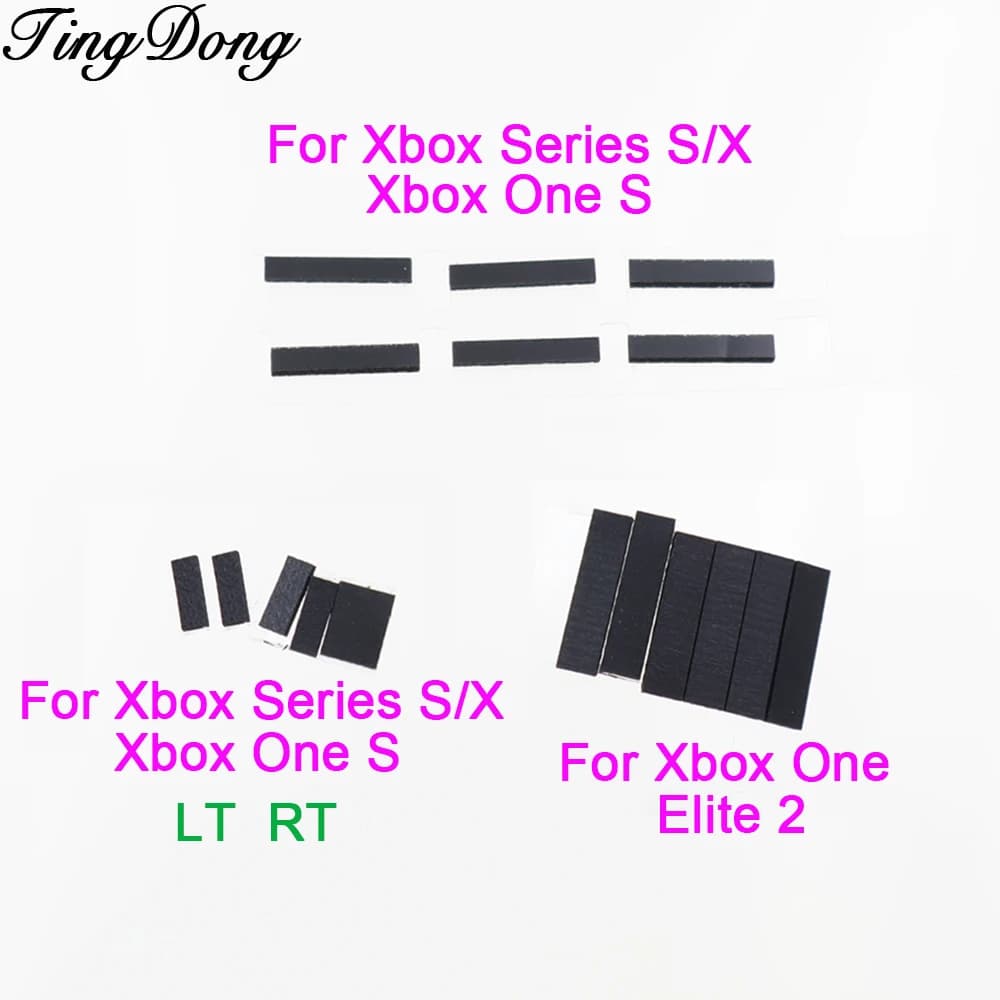 2/6pcs Shockproof Pads for Xbox Series X/S Back Shell LT RT Rubber Pads for Xbox One Slim Elite 2 Gamepad Shock Absorbers Pad