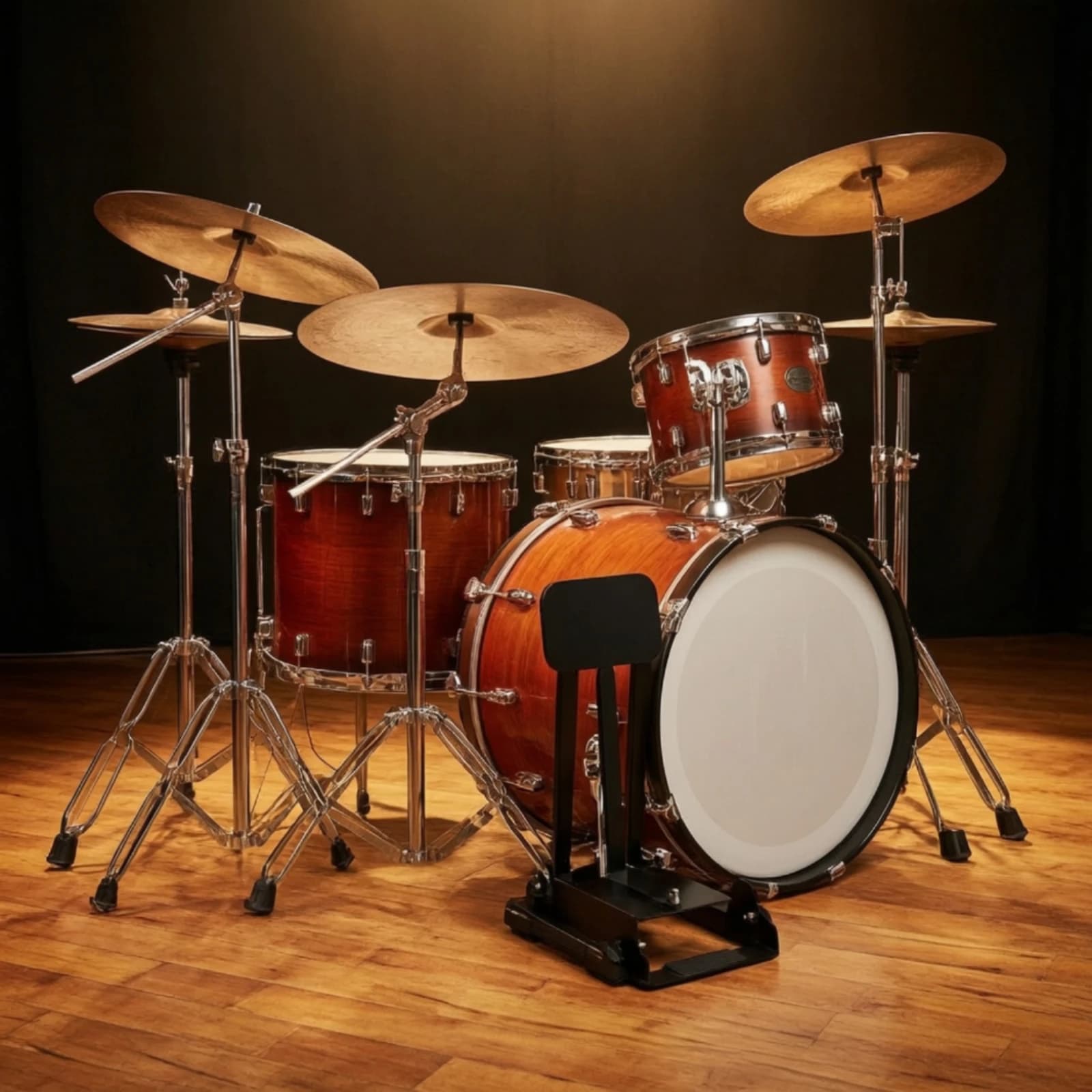Kick Drum Practice Pad Standalone Bass Drum Practice Tool Practice Pedal Compact Percussion Sturdy for Drummers, Home, Apartment