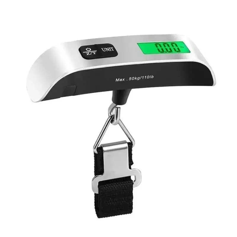 Bilancia digitale portatile per bagagli da viaggio -.110lb/50kg con display LCD, mini strumento di pesatura elettronico tascabile