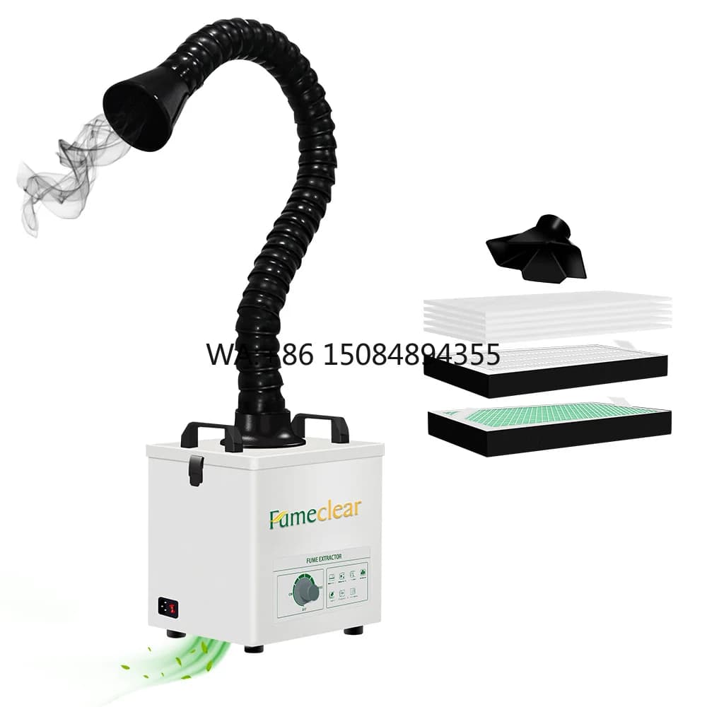FC-100A Removable Mini high efficiency Extractor for solder welding smoke Absorb 360°C adjustable Air Purifier