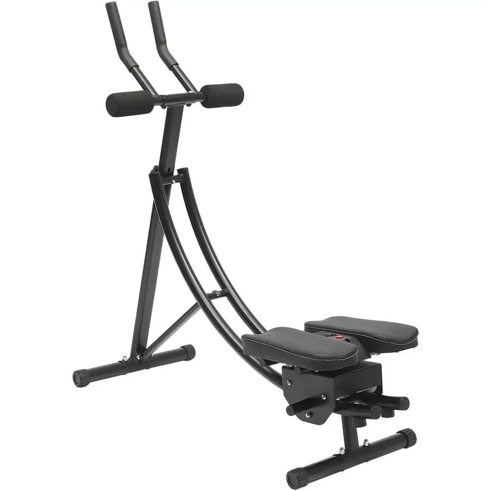 Adjustable 3-Level Ab Roller with Intelligent Display, 330lbs Capacity, Rotatable Kneeling Pad for Home Gym Workouts