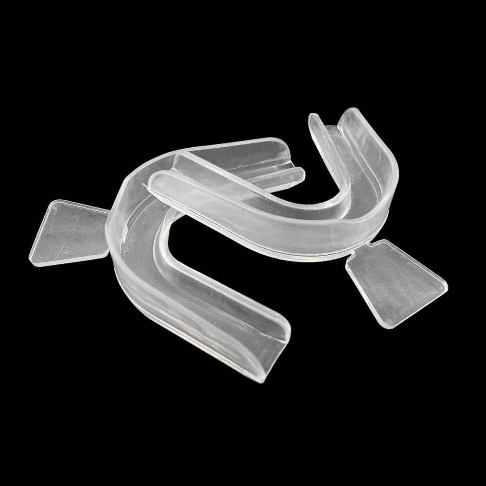 1 pair of invisible silicone unisex dental aligners, for whitening and correction, nightly usable, tooth care tool