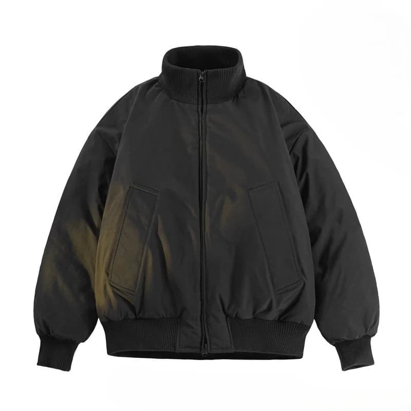 Giacca Invernale da Uomo Reversibile in Pelle Nera, Modello Racing Slim, Antivento, per Motociclisti, con Colletto, Stile Cool per la Vita Notturna