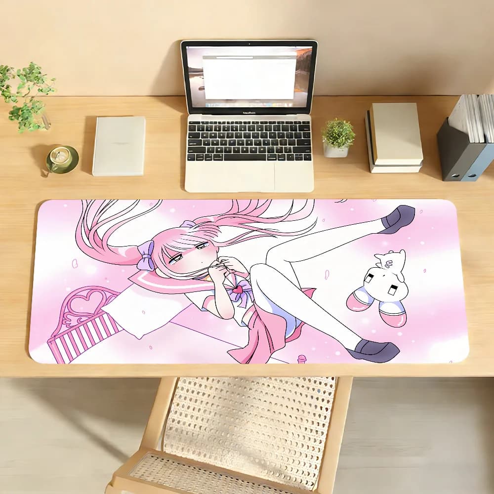 Tappetino per mouse Anime Menhera Chan, tappetino per mouse in gomma antiscivolo per computer portatile, tappetino per mouse per giocatori, decorazione per scrivania
