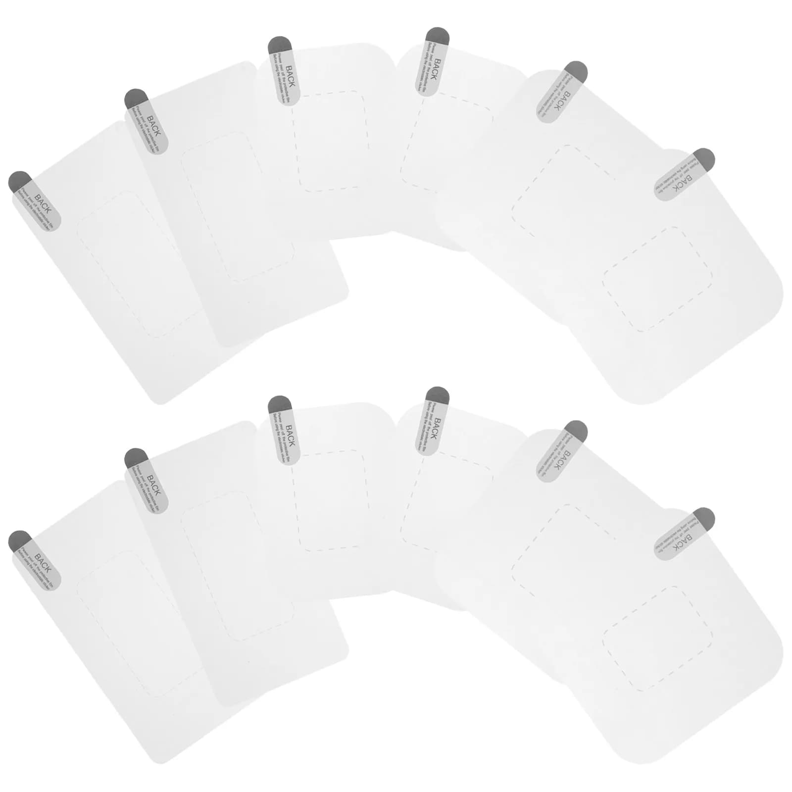 12Sheets Windshield Dashcam Sticker Film High Transparency Scratch Resistant Fingerprint Proof Static Adhesive Mount for Car