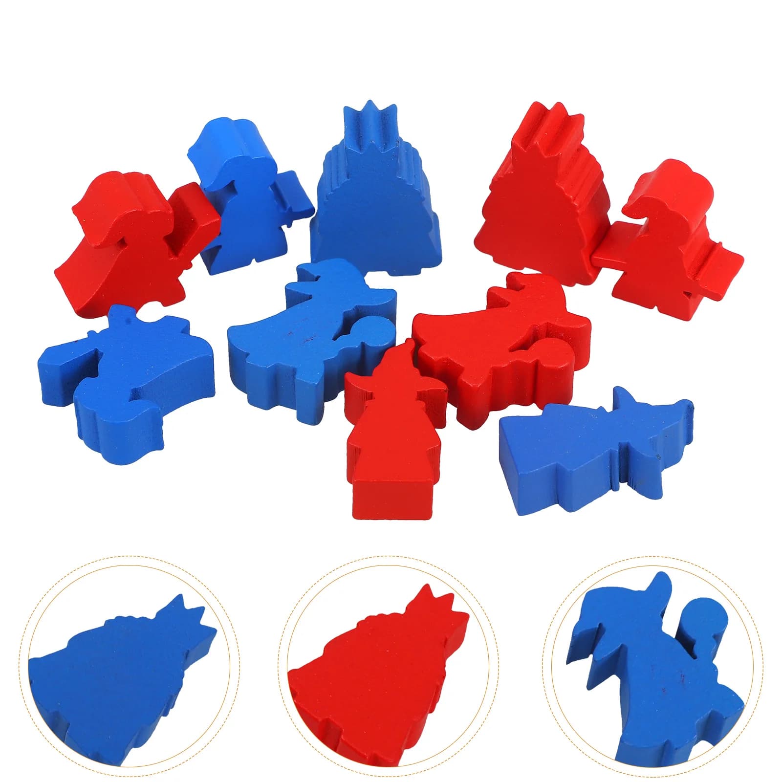10 pezzi di pezzi degli scacchi in legno accessori da tavolo da gioco gettoni di ricambio educativi forniture per giocattoli di strategia scacchi in legno