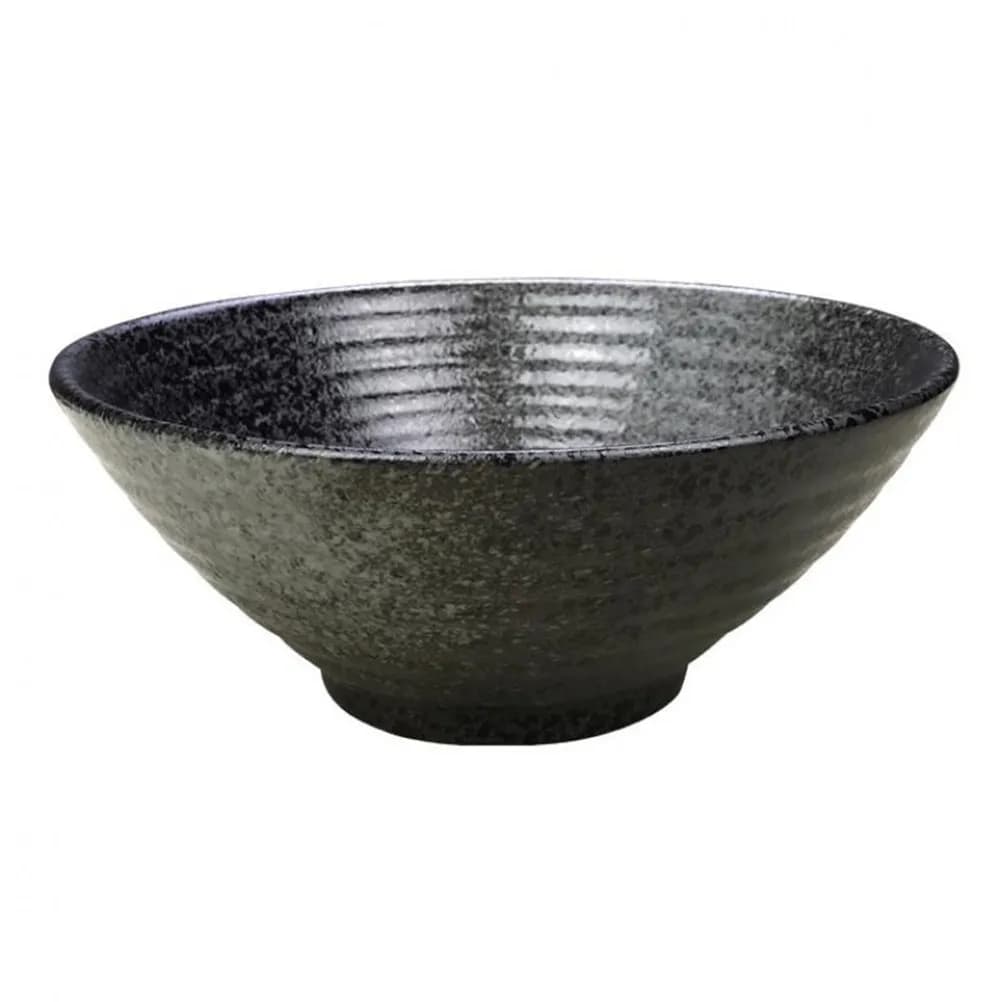 Black Ceramics Bowl Japanese Style Noodle Container Dessert Salad Serving Bowl Instant Food for Home Restaurant