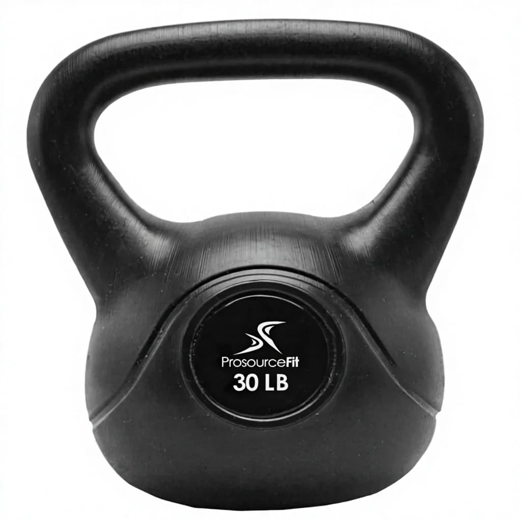 Vinyl Plastic Kettlebell with Cement Interior for Commercial Use 10-35 Lbs