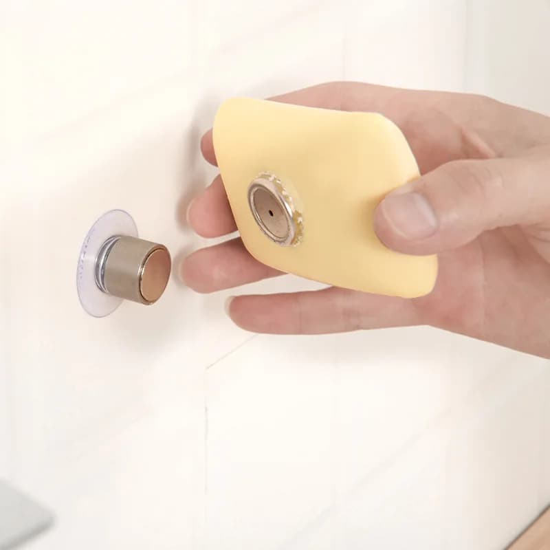 Portasapone Magnetico da Parete in Acciaio Inox con Ventosa per Cucina, Bagno e Accessori per Toilette