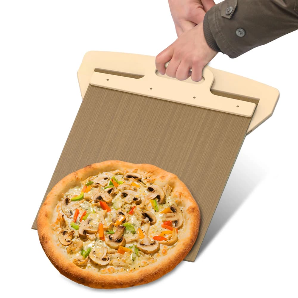 Pala per Pizza scorrevole-pala per Pizza da 12 pollici con manico e panno da forno buccia per Pizza antiaderente per cucina di trasferimento della pasta di pane