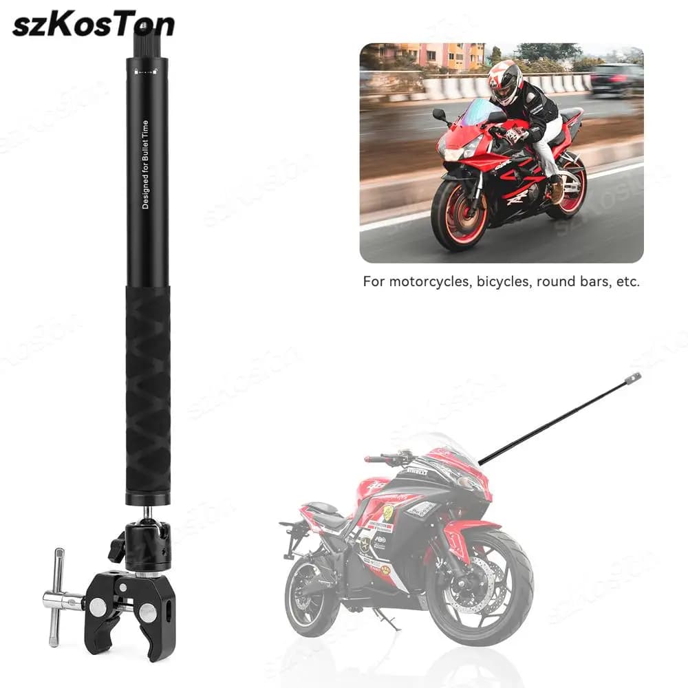 Per Insta360 X4 X5 Moto Bicicletta Panoramica Selfie Stick Monopiede Montaggio Staffa Manubrio Per GoPro 13 12 11 10 9 8 Accessorio