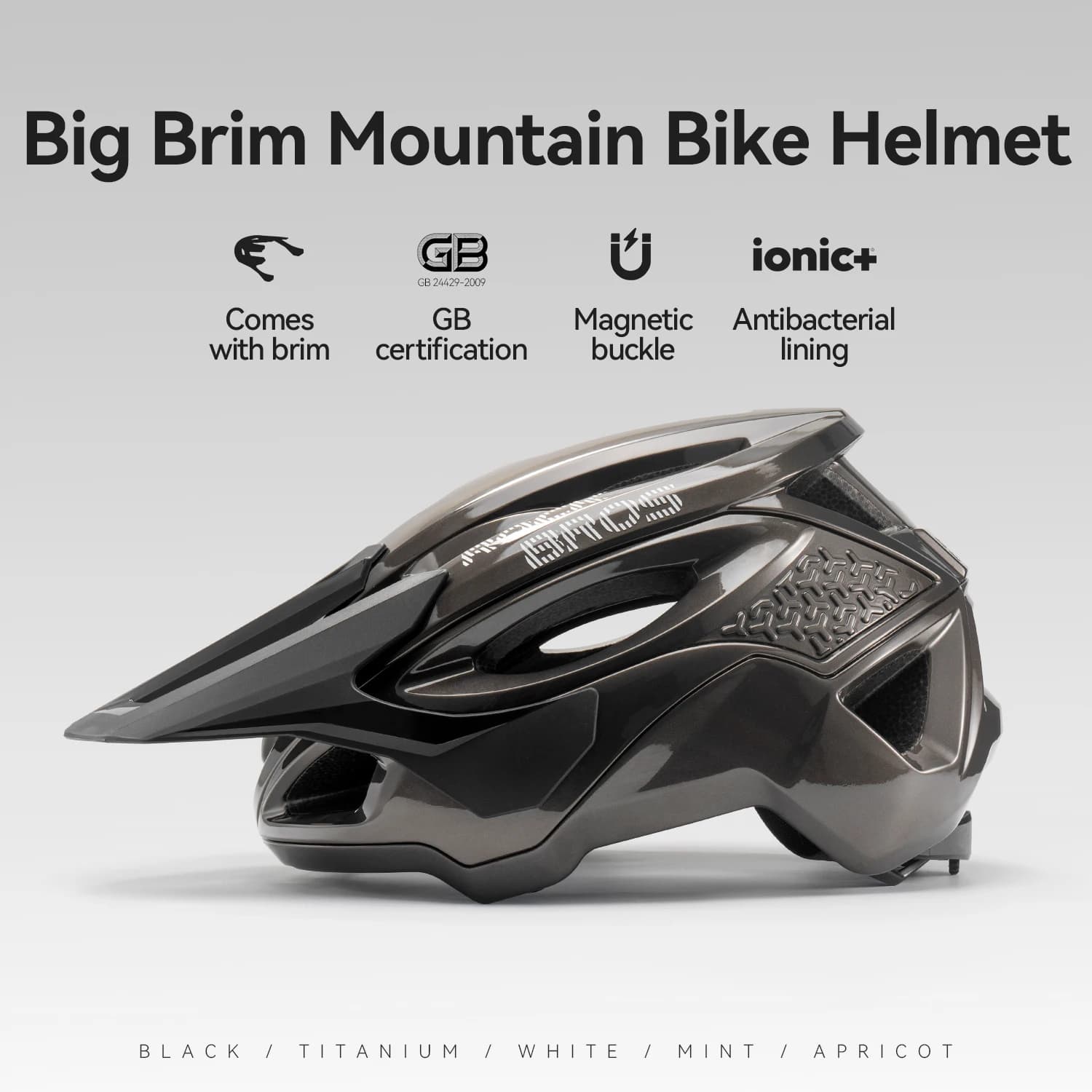 ROCKBROS Casco da mountain bike Casco da ciclismo MTB ad alta resistenza con circonferenza della testa regolabile con protezione di sicurezza