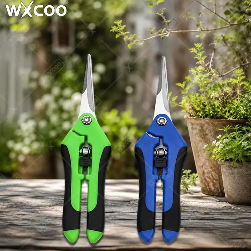 6.5-inch Gardening Scissors Stainless Steel Pruning Shears Labor-Saving Fruit Picking Branches Cutter for Gardening Trimming