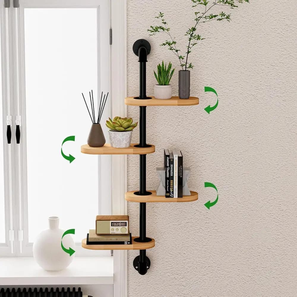 Scaffale per Piante a 4 Livelli in Legno - Organizzatore per 15.7 Vasi per Interni, Balcone, Camera da Letto, Bagno