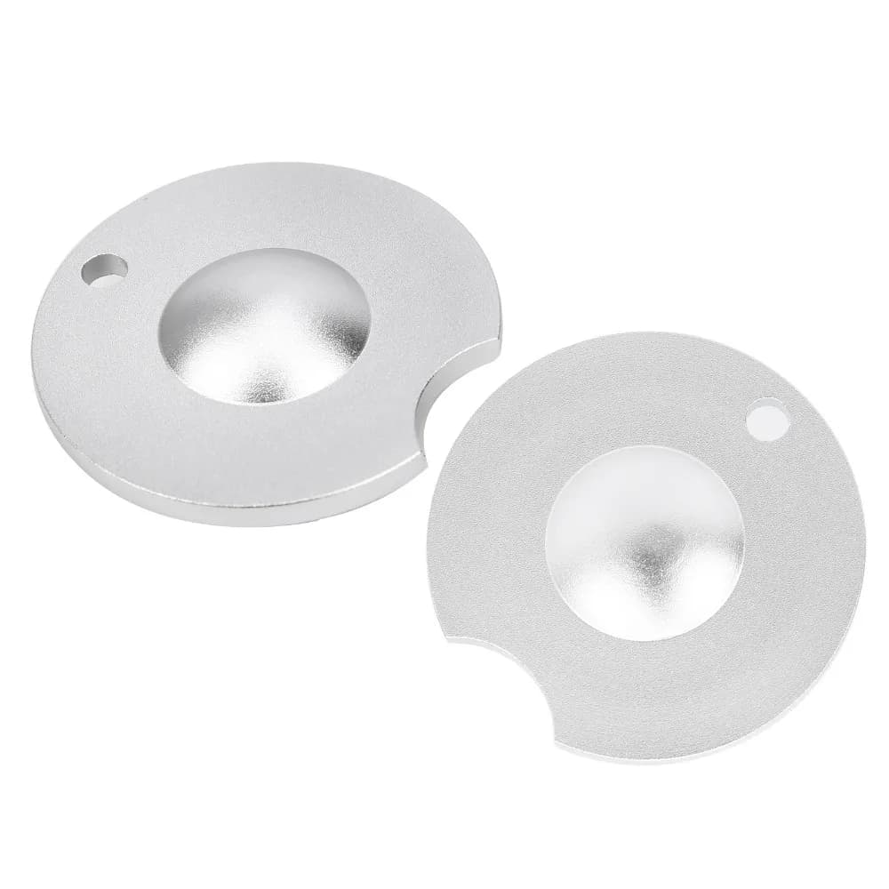 2 Pezzi Lucidatore per Stecche da Biliardo a Forma di Fungo 43MM Argento, Modellatore in Alluminio per Punta Stecca da Biliardo